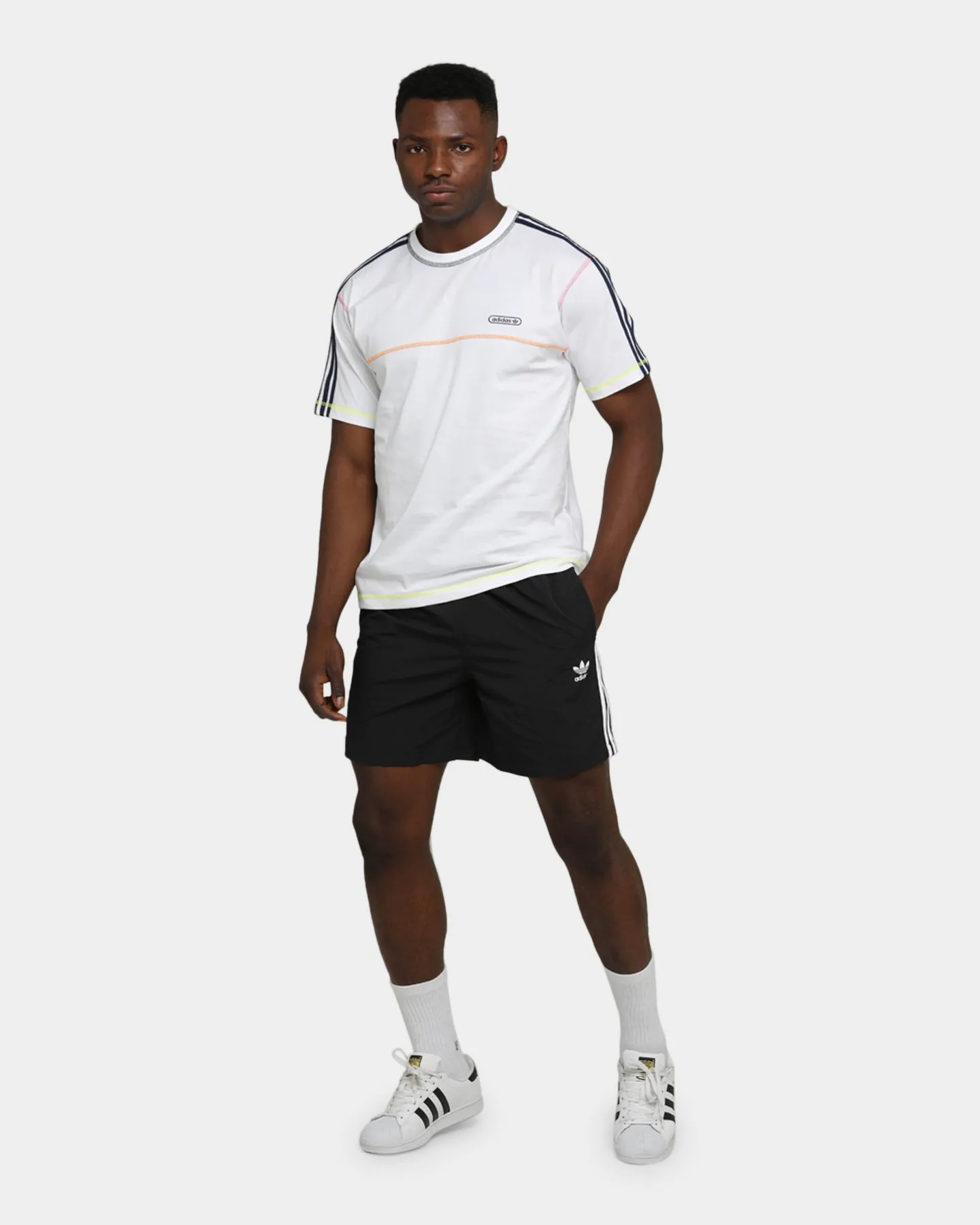 Adidas 3-Stripe Swim Shorts Black