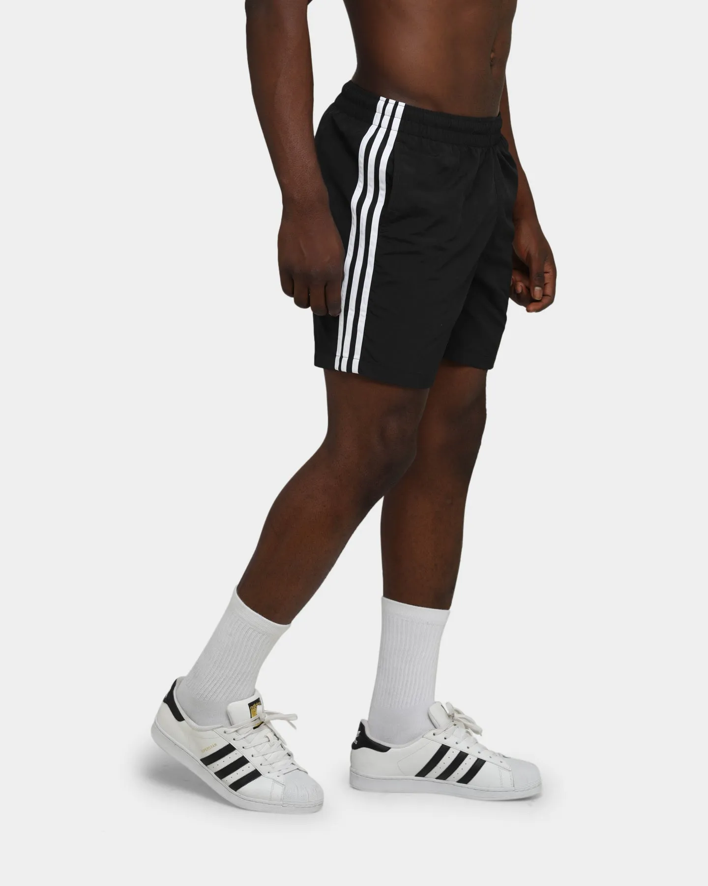 Adidas 3-Stripe Swim Shorts Black