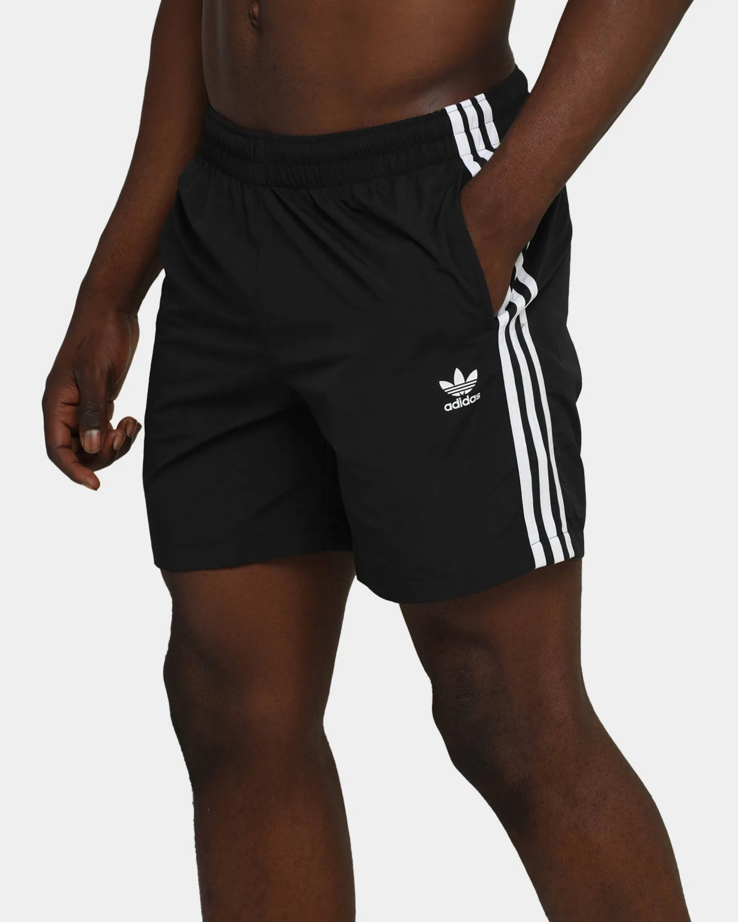 Adidas 3-Stripe Swim Shorts Black