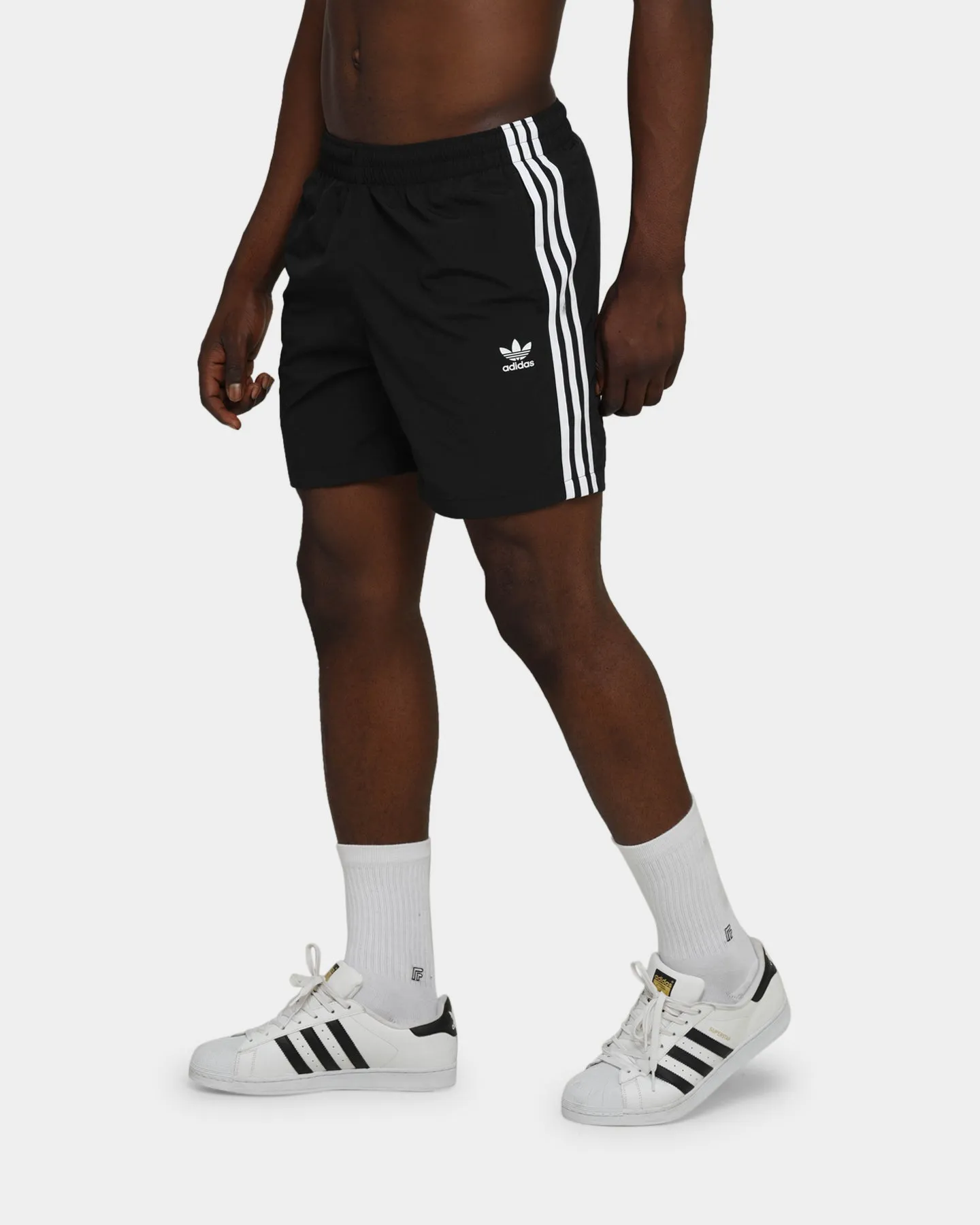 Adidas 3-Stripe Swim Shorts Black