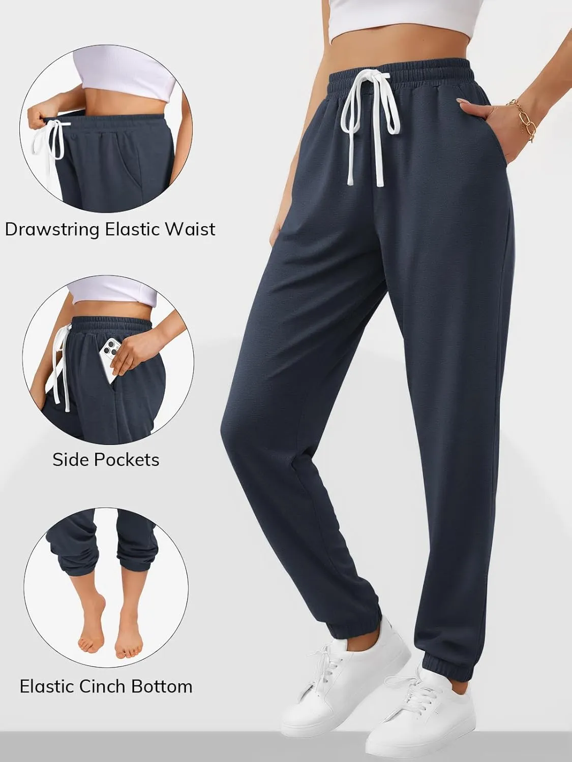 ATHMILE Baggy Sweatpants for Women with Pockets-Lounge Womens Pajams Pants-Womens Running Joggers Fall Clothes Outfits 2025