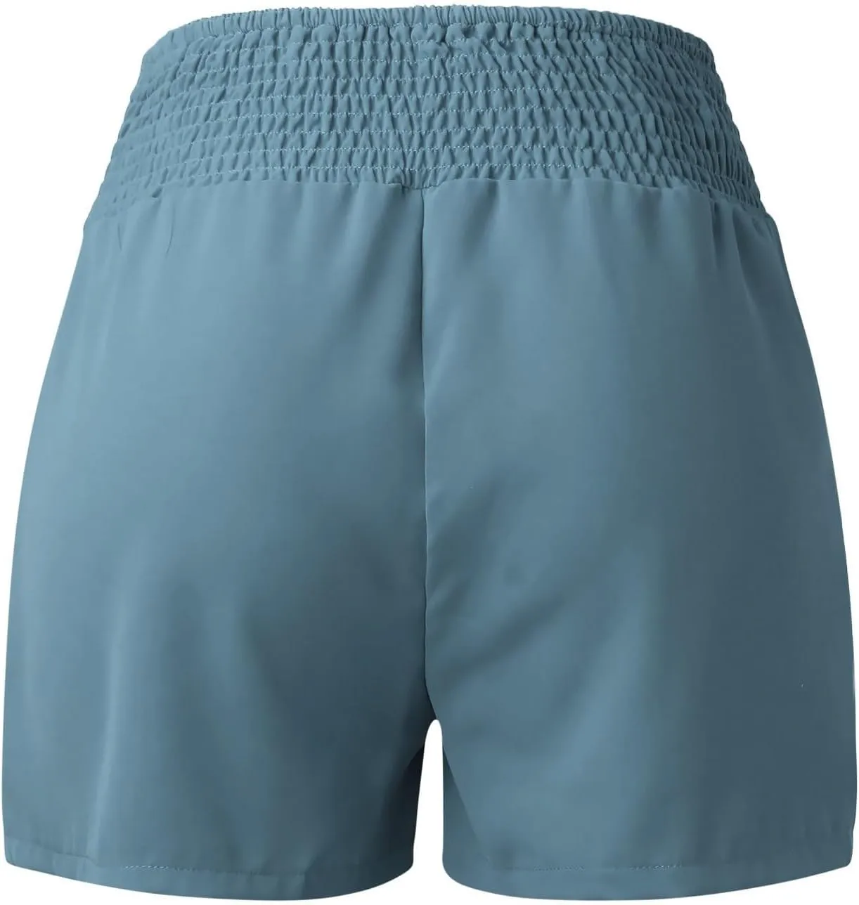 Beach Shorts for Women Casual Summer Smocked High Waisted Shorts Wide Leg Flowy Short Lounge Pants with Pockets