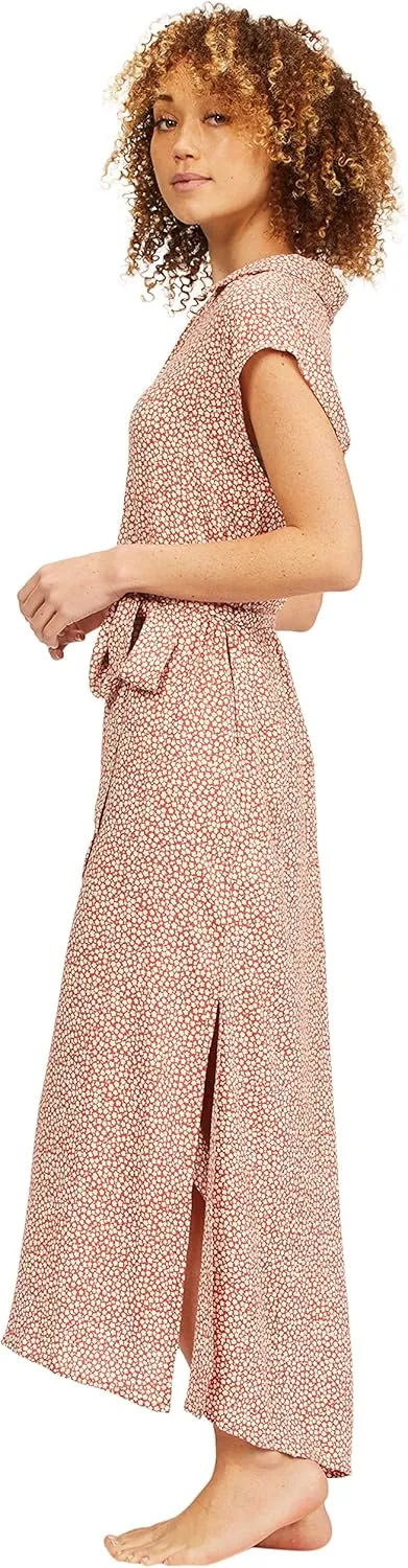 Billabong Women's Lovely Ways Button Front Midi Dress