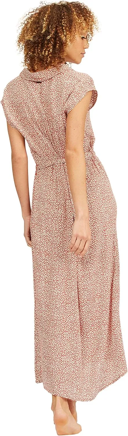 Billabong Women's Lovely Ways Button Front Midi Dress