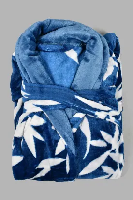 Blue Fleece Ultra Soft Bathrobe