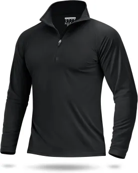 Boladeci Men's UPF 50  Sun Shirts 1/4 Zip Long Sleeve SPF UV Protection Lightweight Quick Dry Quarter Zip Golf Shirts