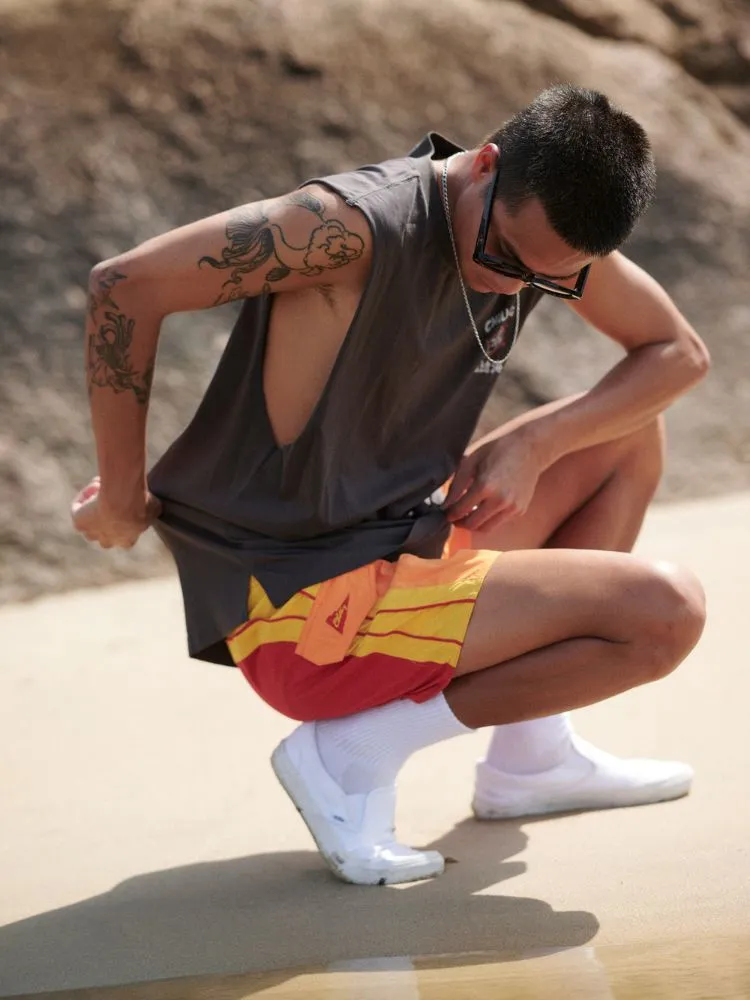 CHILLHANG Colorblock Board Shorts