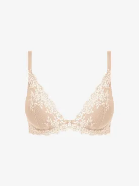 Embrace Lace Plunge Bra - Nude