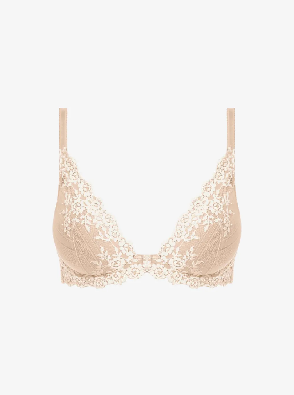 Embrace Lace Plunge Bra - Nude