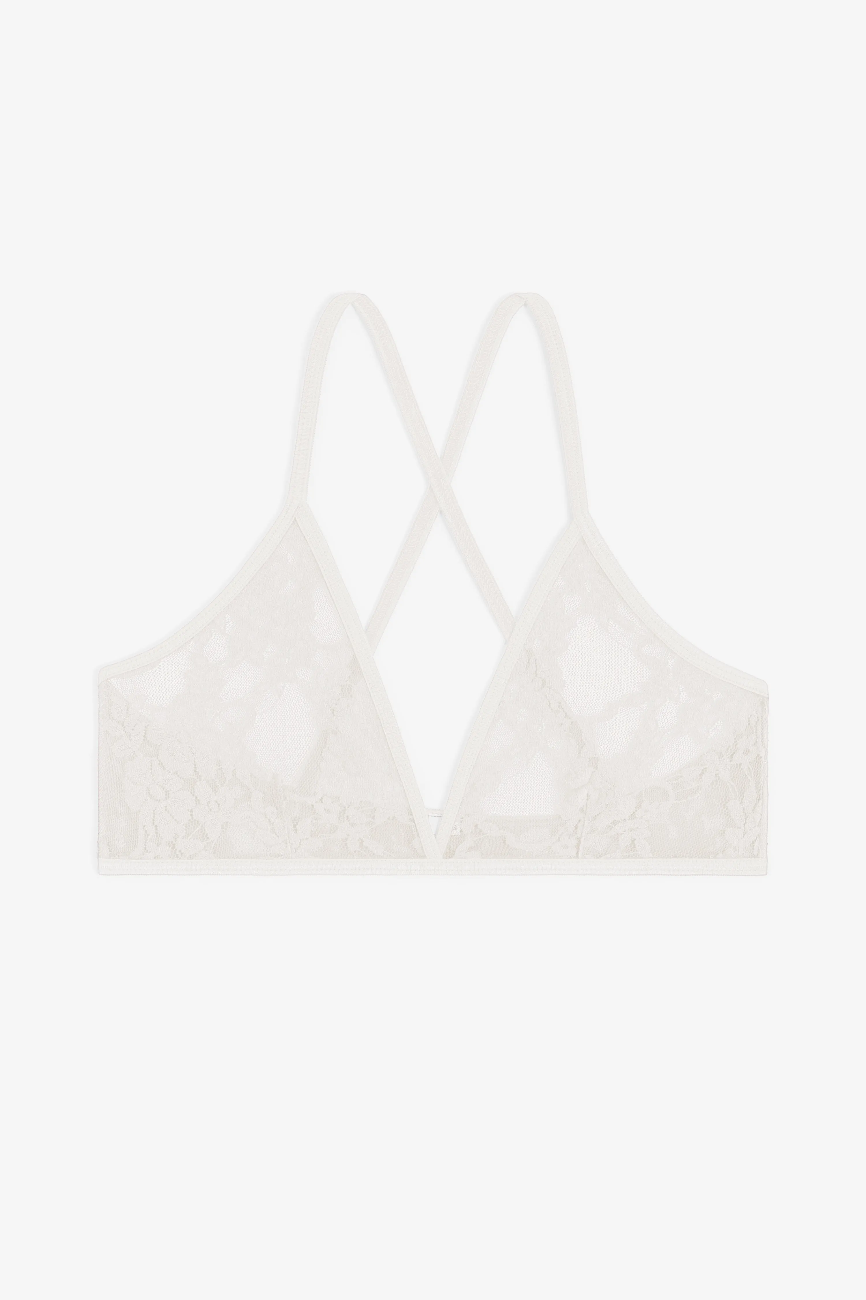 FNS92 - Floral Lace Crossback Bra