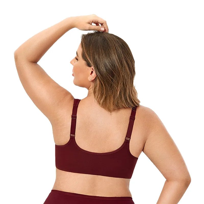 Front closure floral lace full cup non-padded underwired bra (Size 34/75 - 48/105, C-F)