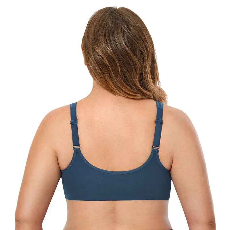 Front closure floral lace full cup non-padded underwired bra (Size 34/75 - 48/105, C-F)