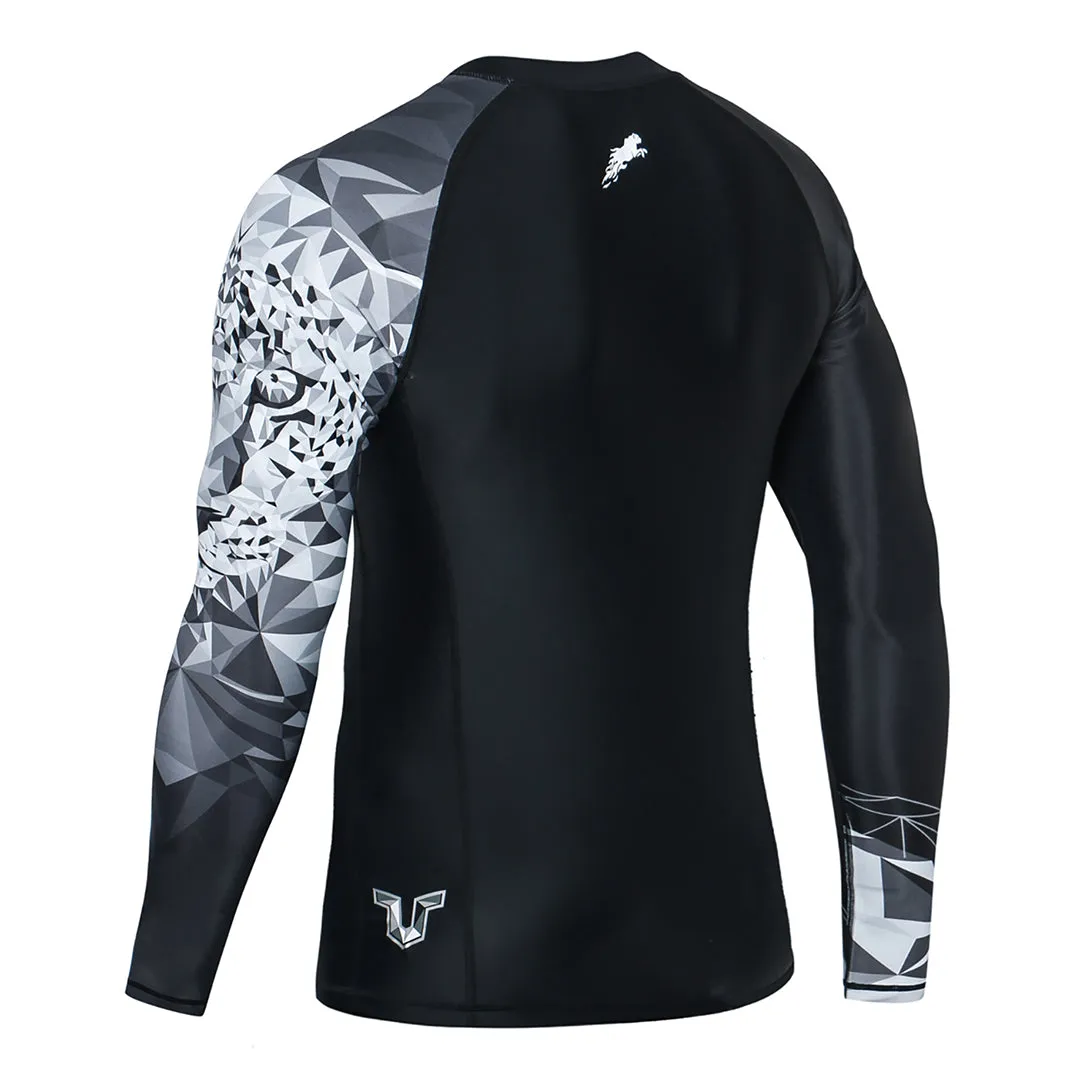 Graphic UPF50  Long Sleeve Rash Guard for Men - Jaguar Style