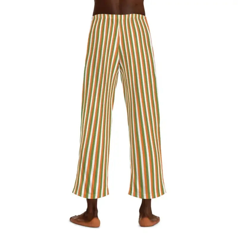Green Striped Men's Pajama Pants