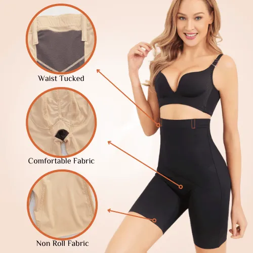 High Compression Seamless Butt Lifter Tummy Control High Waisted Shorts