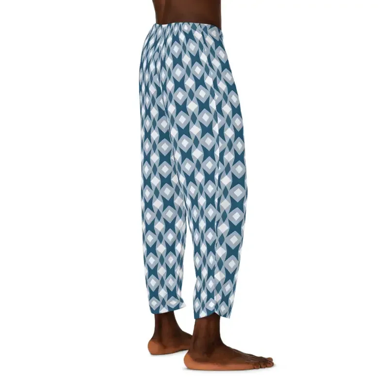 Hite and Blue Men's Pajama Pants Lounge