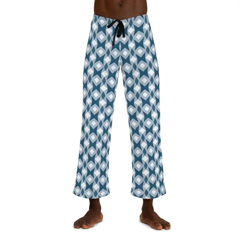 Hite and Blue Men's Pajama Pants Lounge