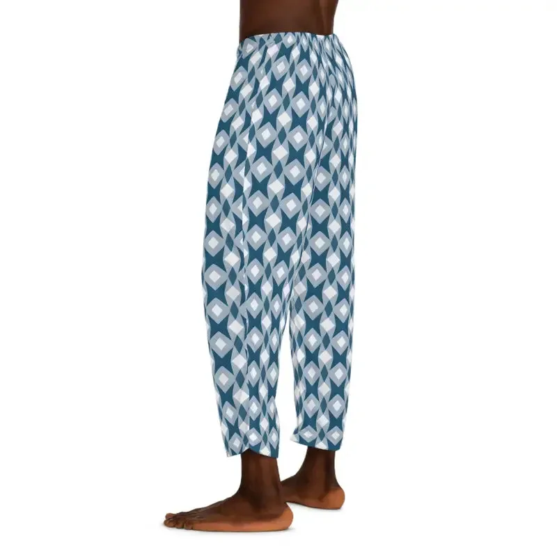 Hite and Blue Men's Pajama Pants Lounge