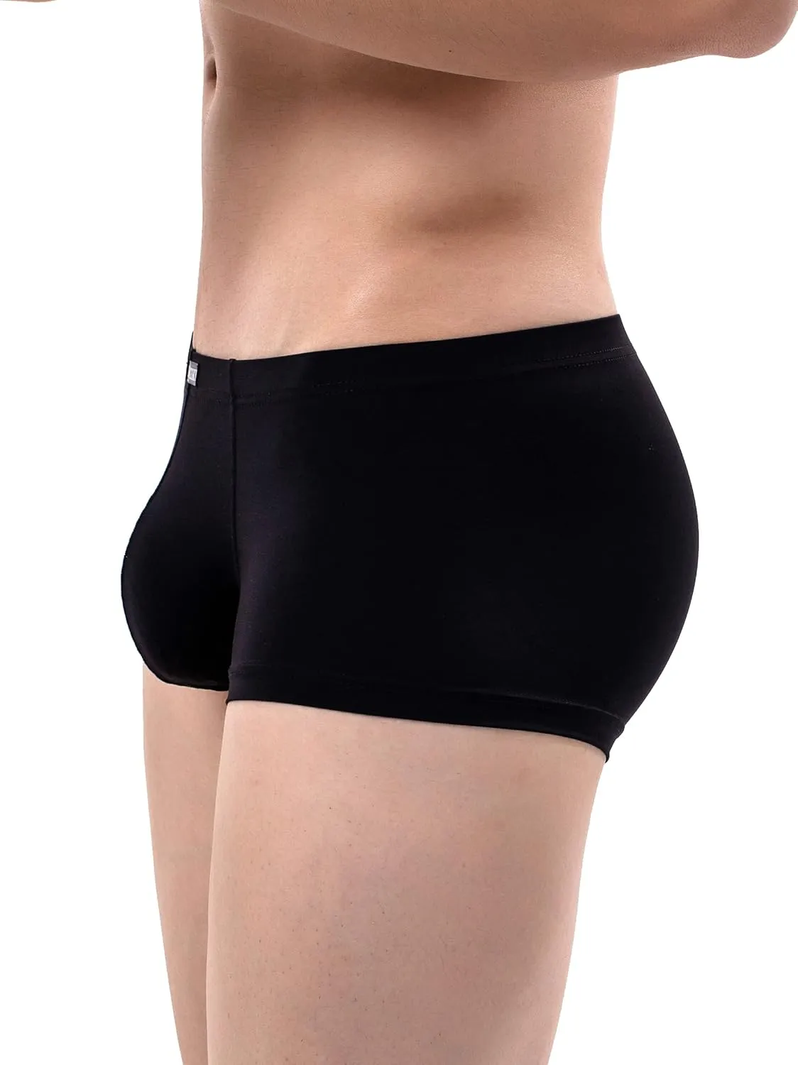 IKINGSKY Men's Silky Boxer Briefs Soft Bulge Shorts Underwear Sexy Low Rise Trunk Under Panties for Men