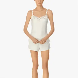 Lauren Ralph Lauren Lace Satin Cami Pyjama Set, Ivory