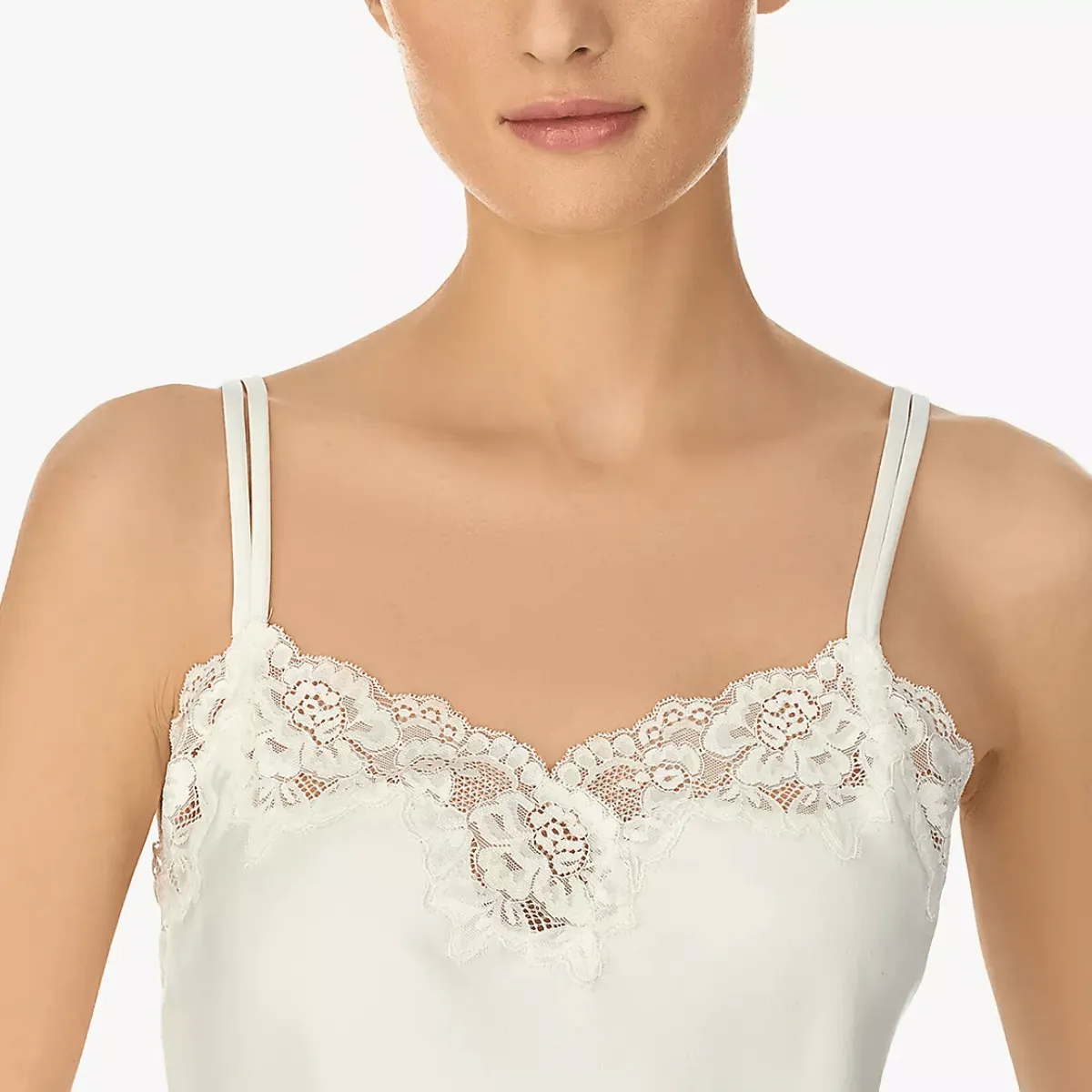 Lauren Ralph Lauren Lace Satin Cami Pyjama Set, Ivory