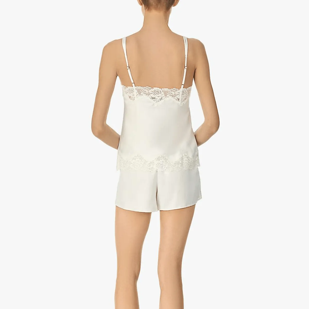 Lauren Ralph Lauren Lace Satin Cami Pyjama Set, Ivory