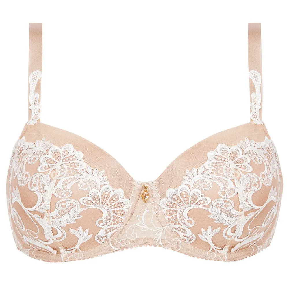 Lise Charmel 'Dressing Floral' Beige Padded Contour Bra