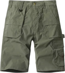 Men's Cargo Pants Workwear Outdoor Hiking Straight Leg Utility Trousers with Multiple Pockets for Casual Daily