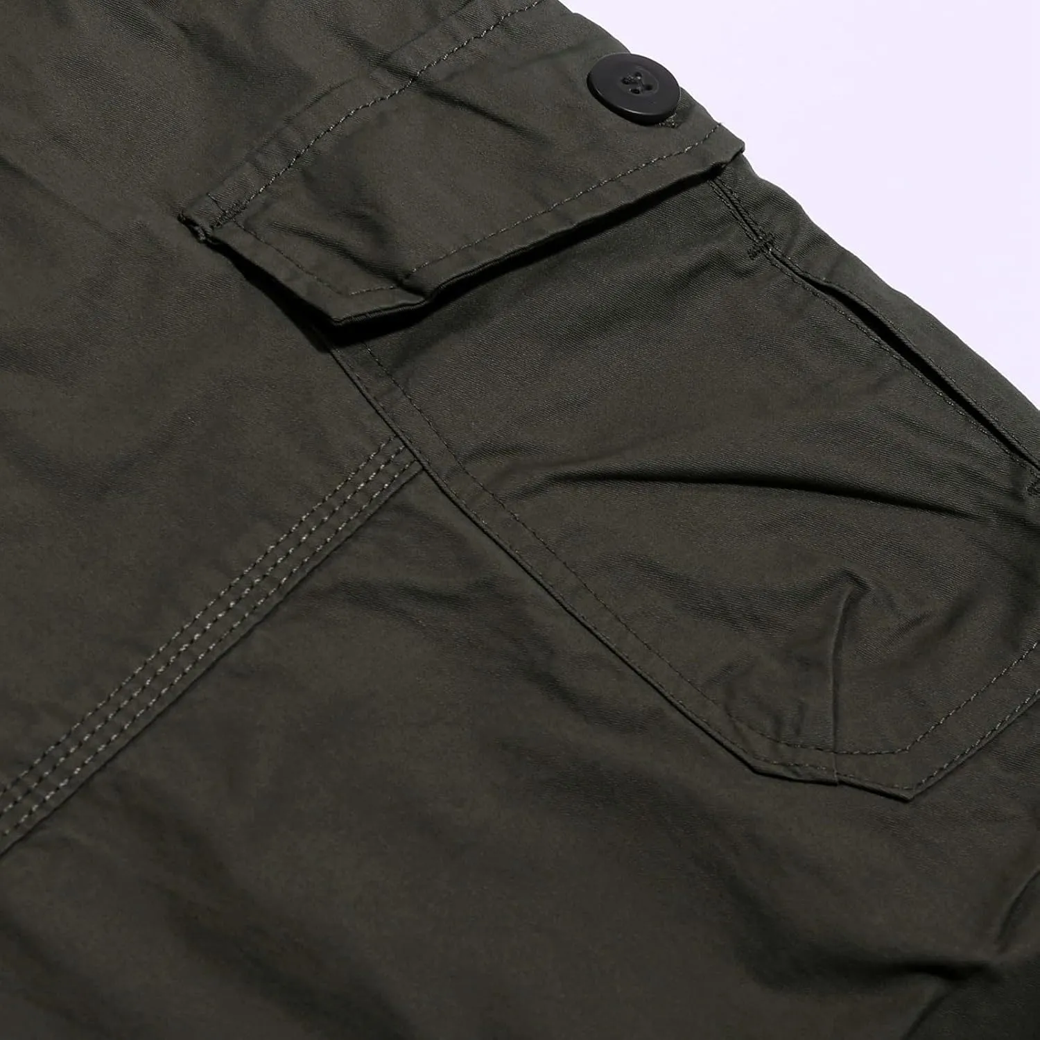 Men's Mid Rise Cotton Capri Hiking Shorts Drawstring Multi Pocket Cargo Shorts 2025 Trendy Elastic Waist Cropped Cargo Pants