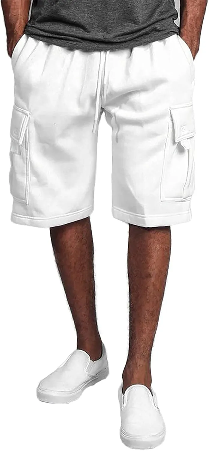 Men's Stretch Tactical Shorts Loose Fit Cotton Ripstop Cargo Shorts Outdoor Lightweight Work Hiking Pants with Pocket