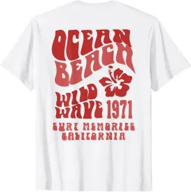 Ocean Beach Wild Wave Surf Memories T-Shirt