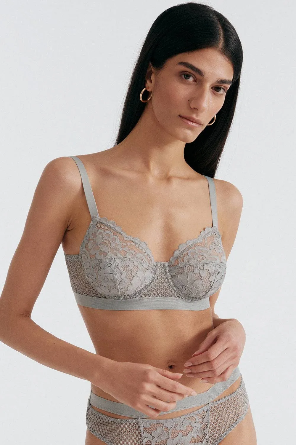 Petunia Full Cup Underwired Bra in Blue Mist, Size UK 32B