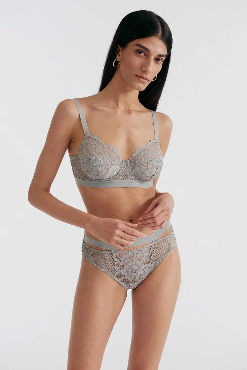 Petunia Full Cup Underwired Bra in Blue Mist, Size UK 32B
