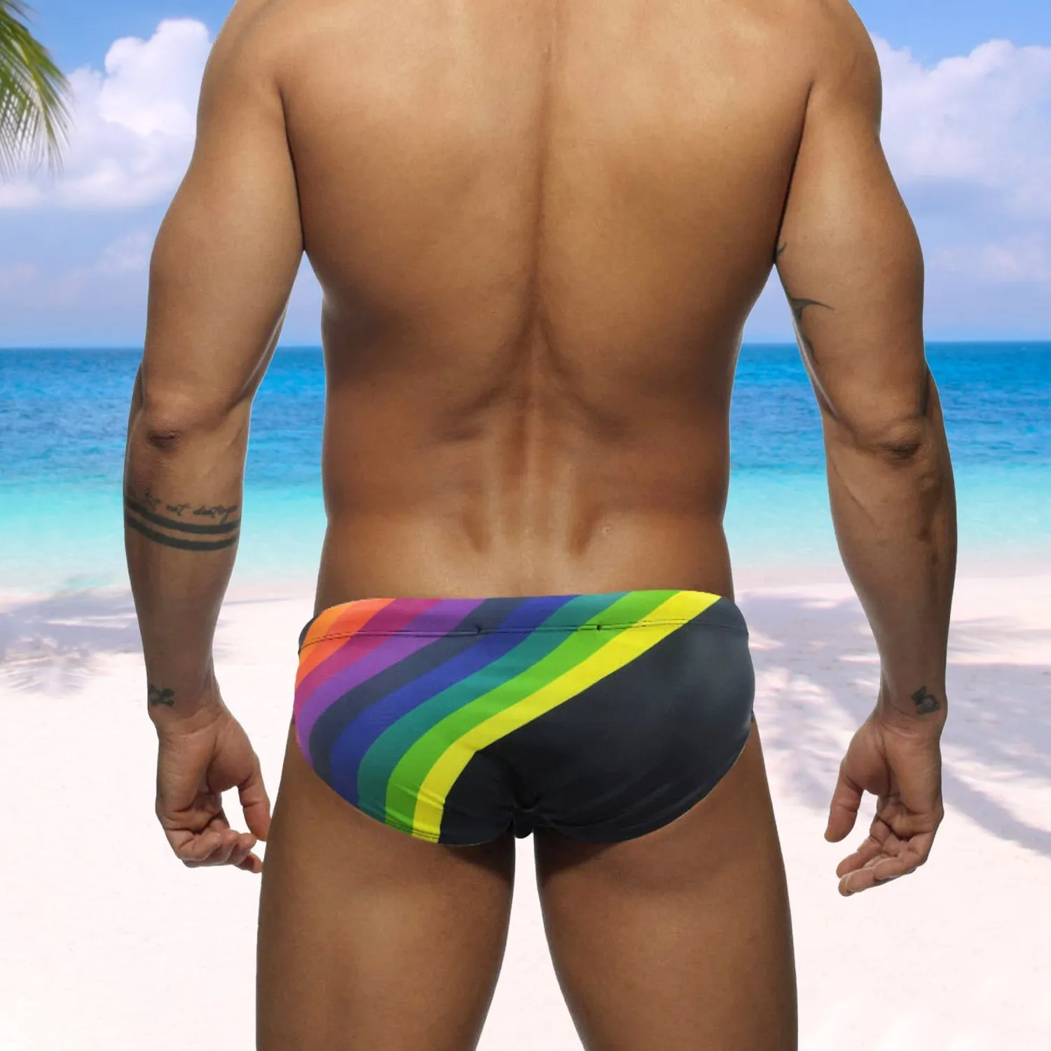 Rainbow Sailor Swim Briefs