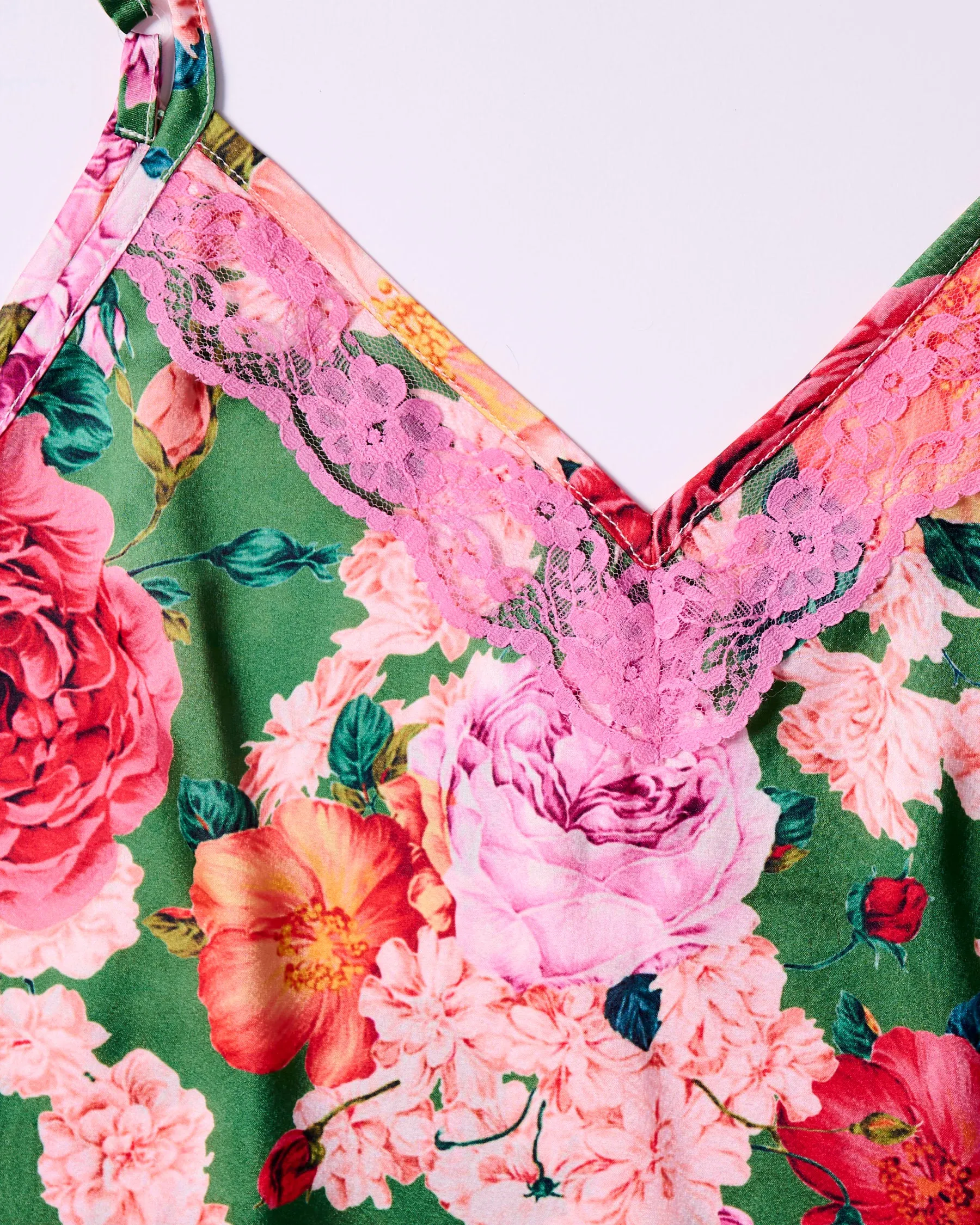 Rose Garden Satin Shorts & Cami Pyjama Set