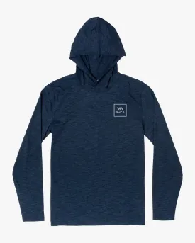 RVCA Long Sleeve Rashguard Hoodie - Navy Heather