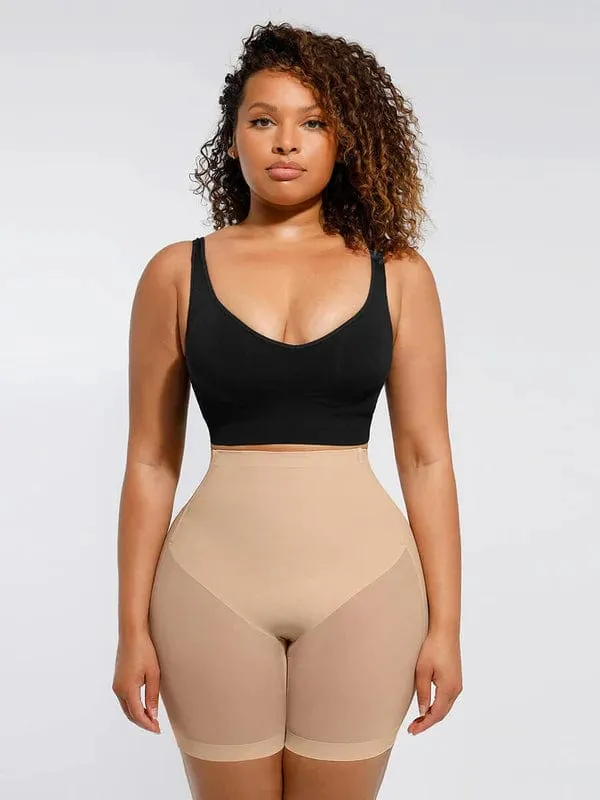 Seamless Low Back Mesh Tummy Control Shapewear Short