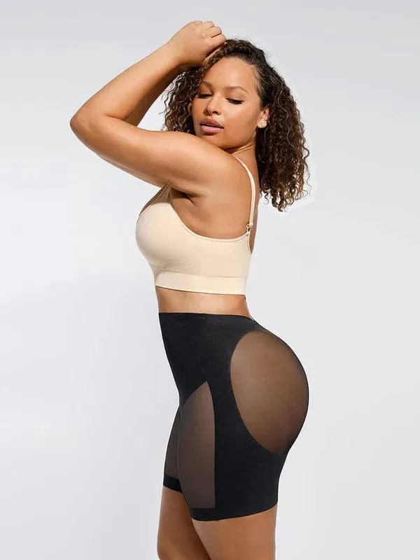 Seamless Low Back Mesh Tummy Control Shapewear Short