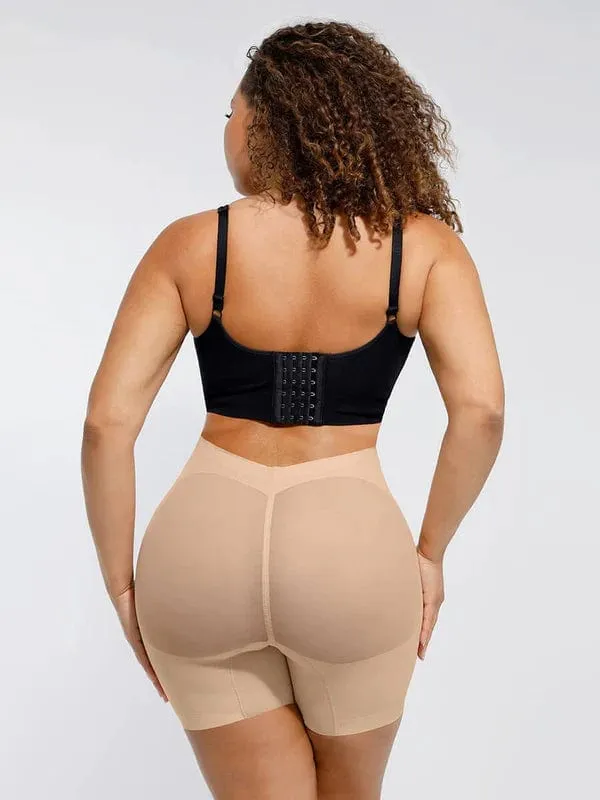 Seamless Low Back Mesh Tummy Control Shapewear Short