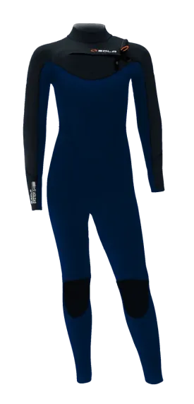 Sola Kids System 5/4mm Front Zip Wetsuit Blue Melange