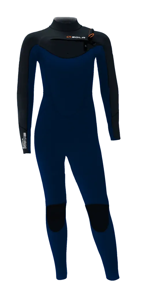 Sola Kids System 5/4mm Front Zip Wetsuit Blue Melange