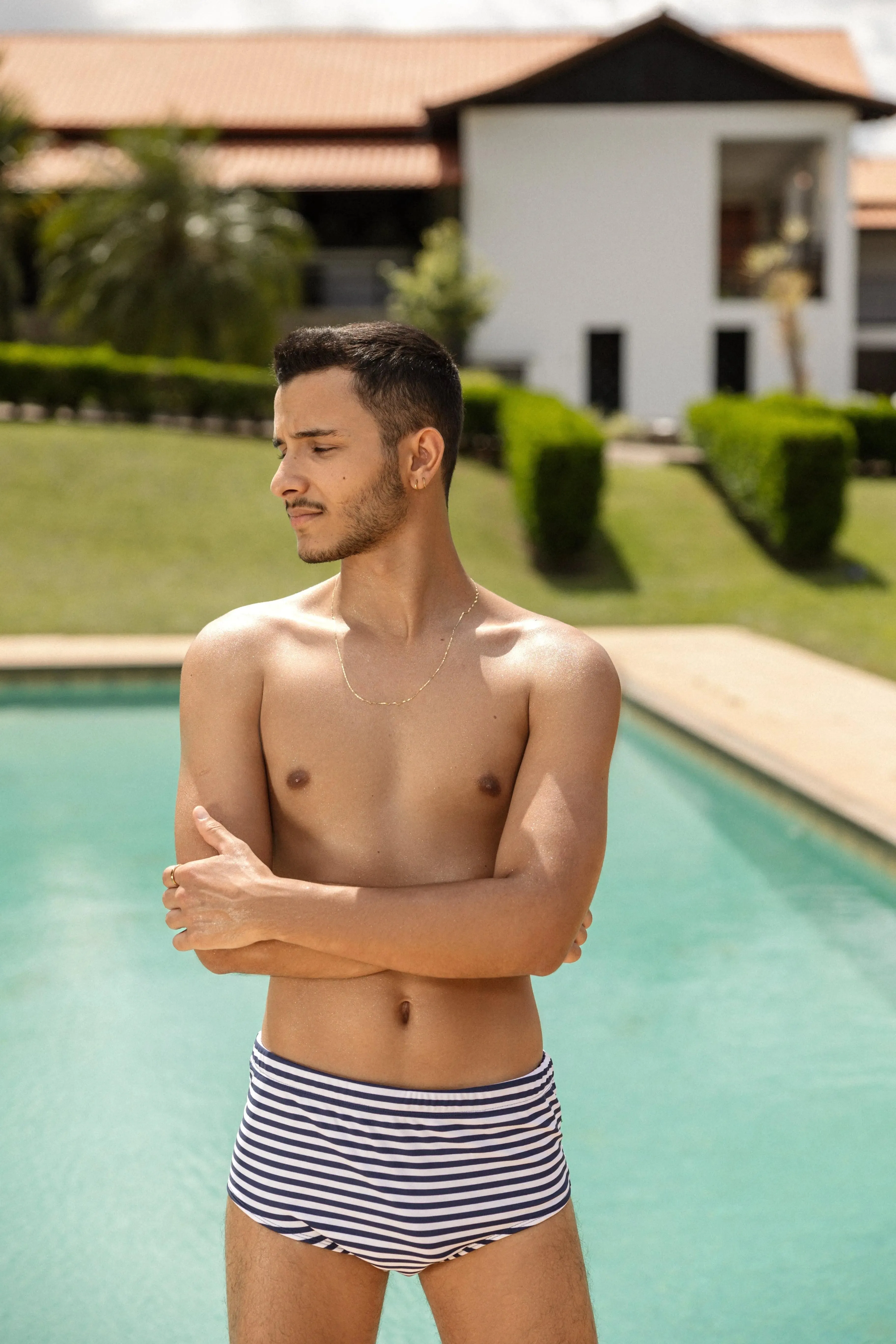 Striped Sunga Swim Briefs