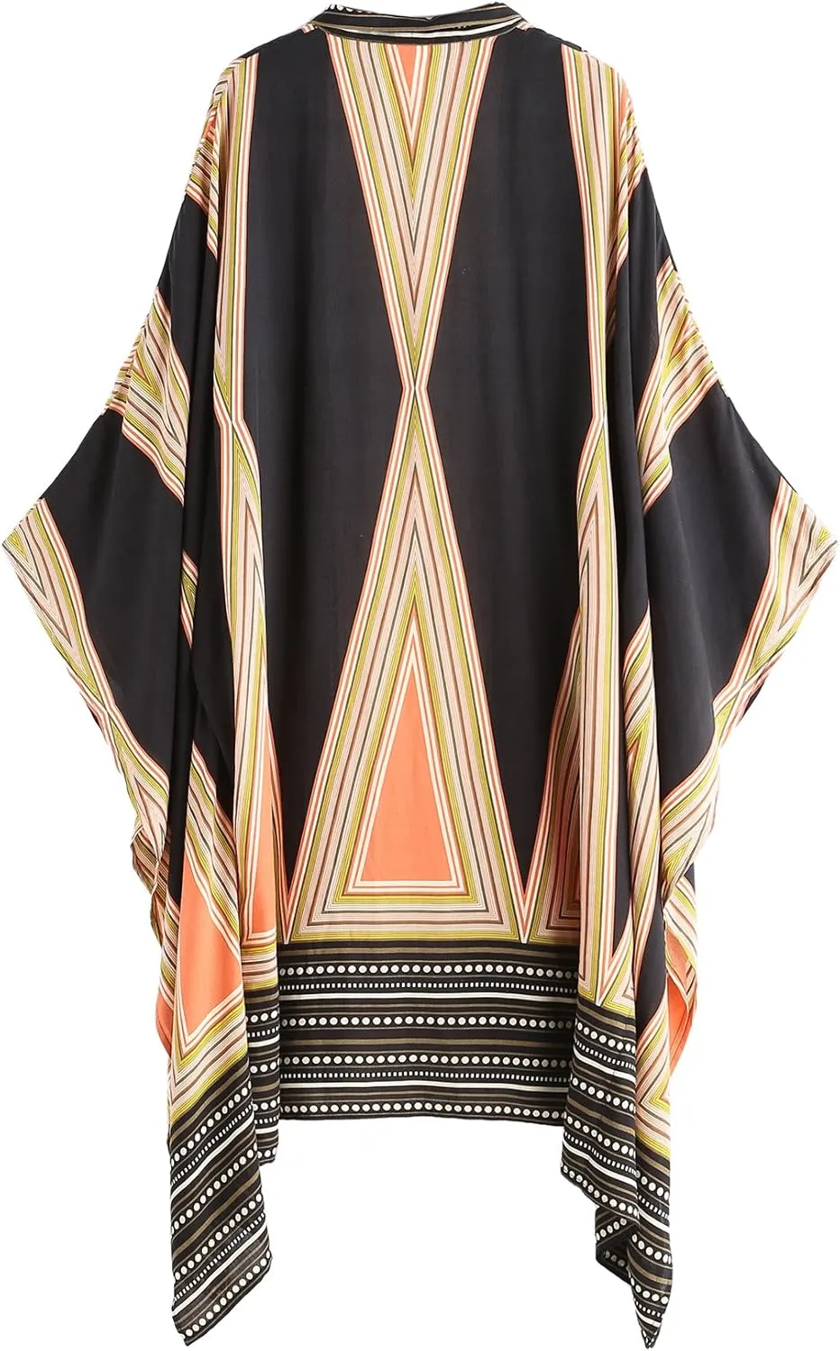SweatyRocks Women Kimono Vintage Floral Beach Long Cover Up