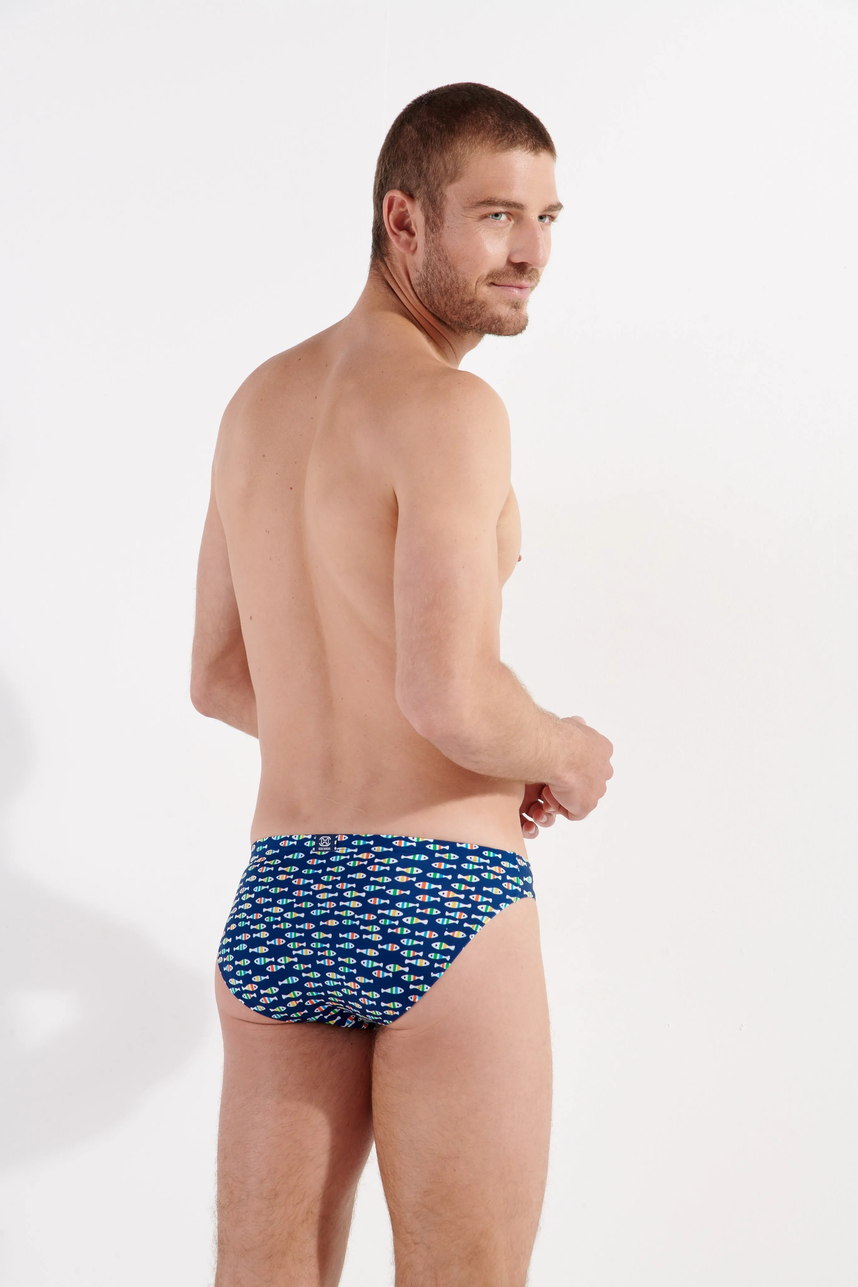 Trouville Swim Micro Briefs | Navy Print 402776-I0ra