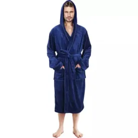Unisex Fleece Hooded  Bathrobe
