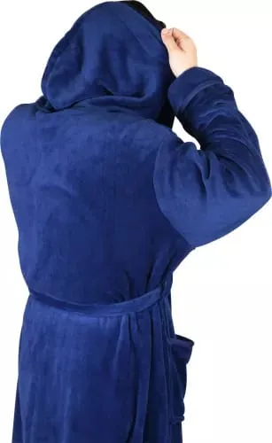 Unisex Fleece Hooded  Bathrobe
