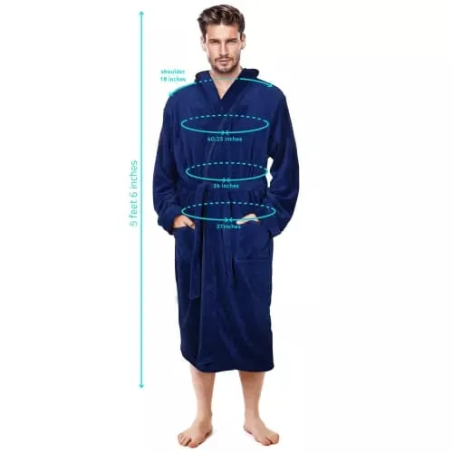 Unisex Fleece Hooded  Bathrobe