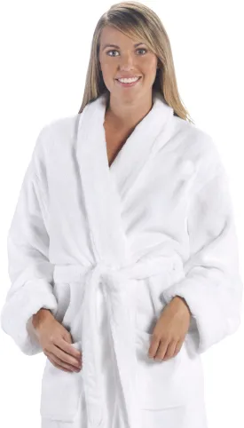 unisex tahoe fleece bathrobe - white