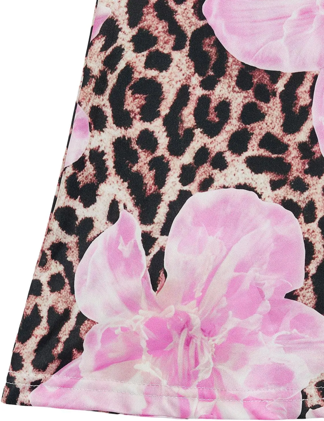 Verdusa Women's Leopard Floral Bodycon Maxi Skirts Y2K High Rise Fishtail Skirt