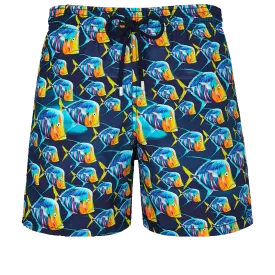 Vilbrequin Men Swim Shorts Piranhas Navy